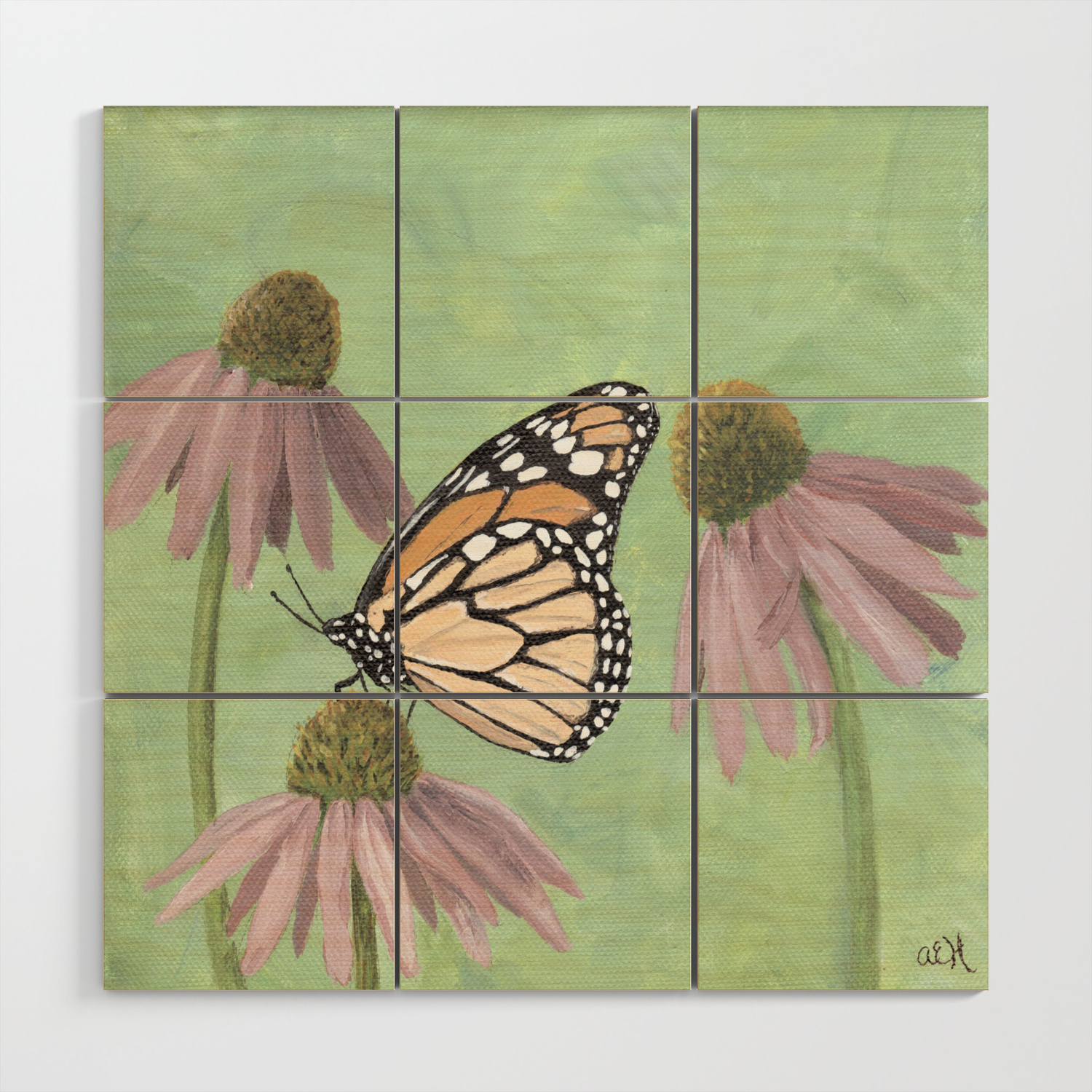 Monarch Butterfly Art Orange Butterfly Painting Wood Wall Art By
