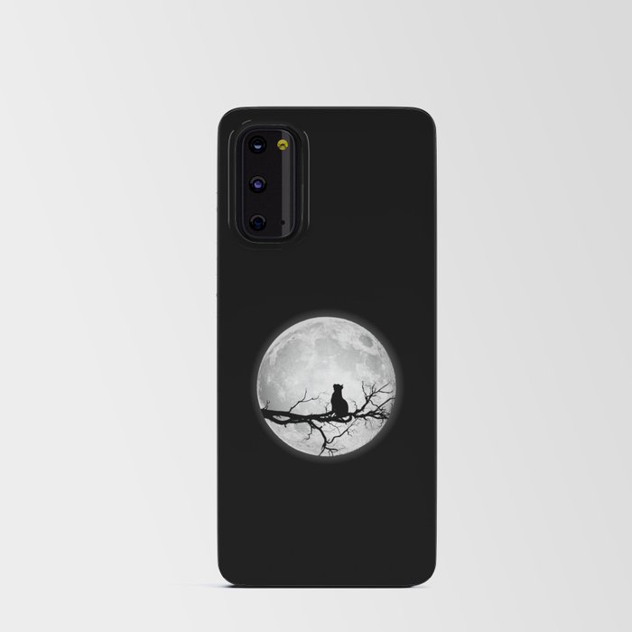 Moon Full Moon Cat Space Android Card Case