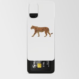 digital painting of a female brown lioness Android Card Case