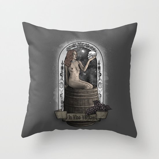 In Vino Veritas Throw Pillow