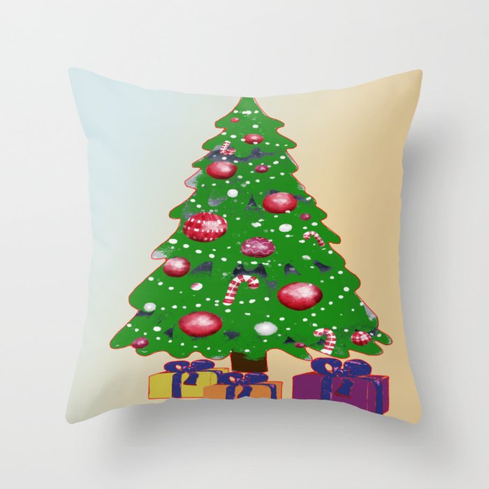 Christmas Special - Tree decoration and Gifts design Throw Pillow