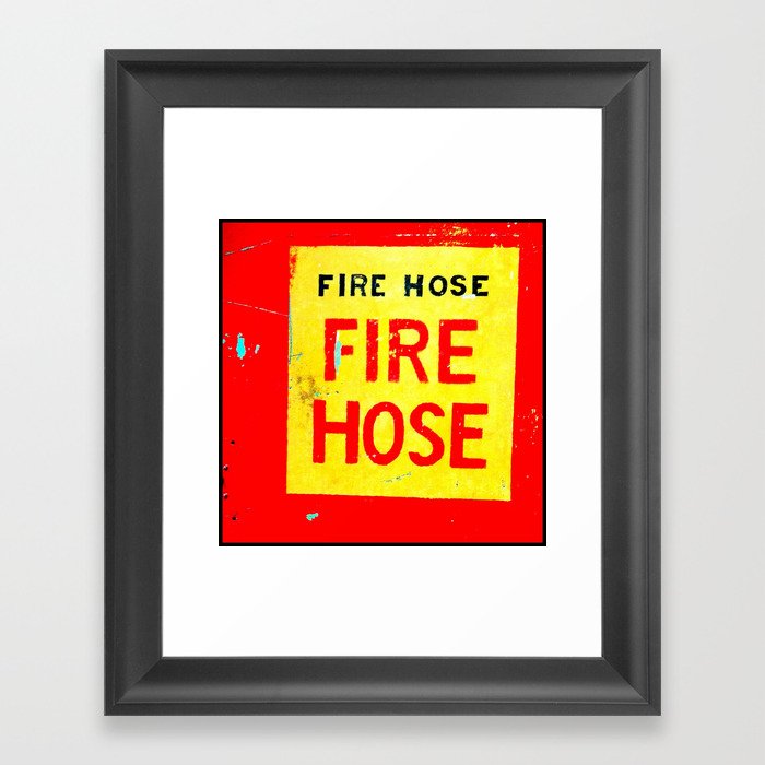 Fire Hose Framed Art Print