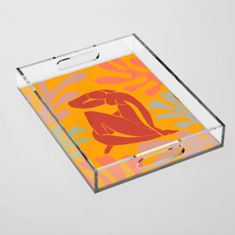 Red Nude with Seagrass Matisse Inspired Acrylic Tray