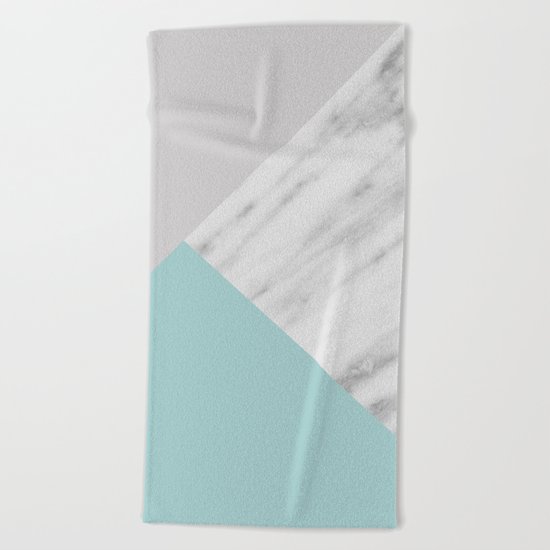 Ice Color Marble Collage Beach Towel