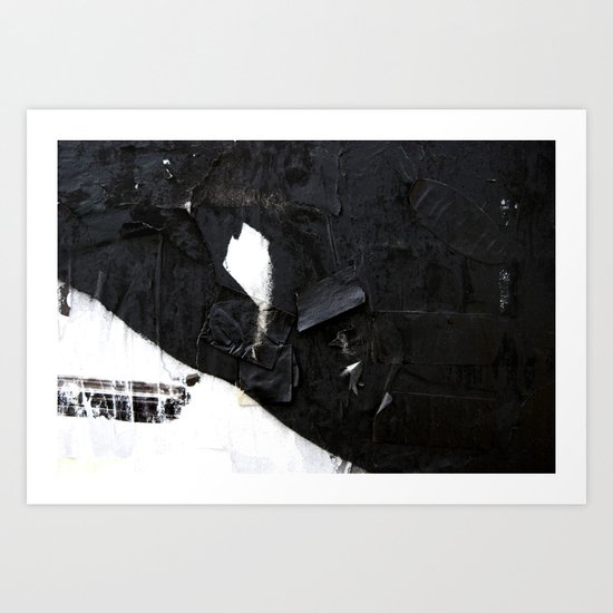 Black on white Art Print