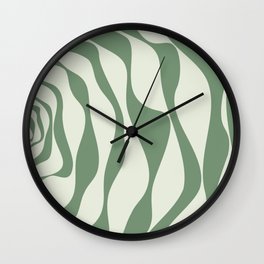 Ebb and Flow 4 - Green Wall Clock