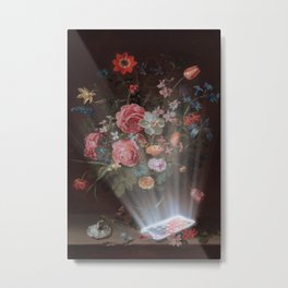 RELIC OF THE MODERN WORLD Metal Print | Funny, Color, Modernart, Flowers, Digital, Collageart, Humour, Roses, Collage, Curated 