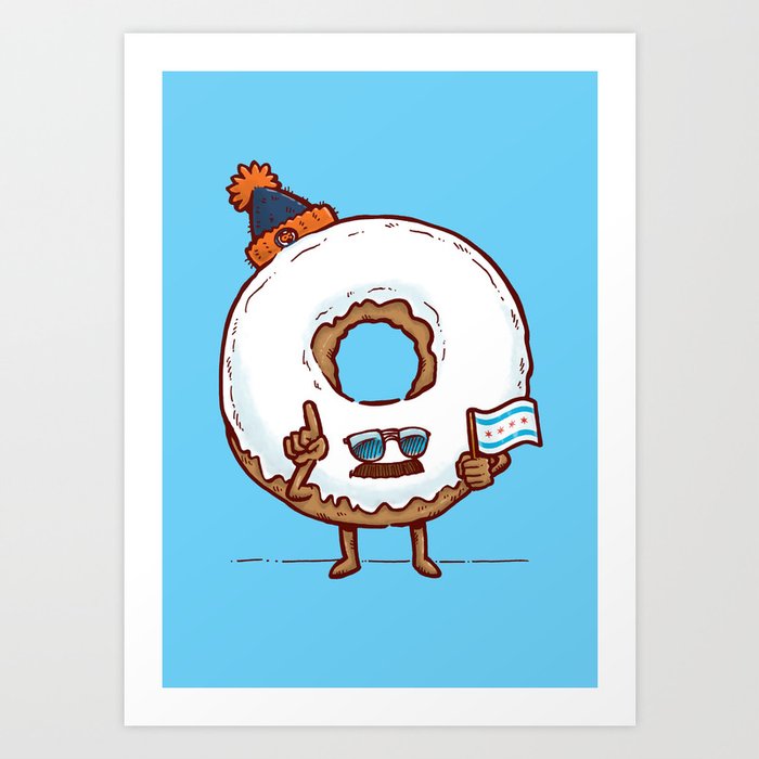 The Chicago Donut Art Print