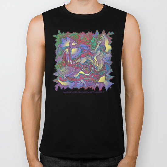DRAGON WATER ABSTRACT Biker Tank