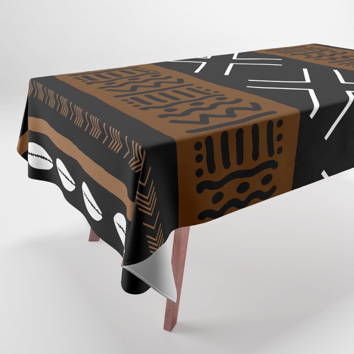 African Tribal Abstract Bogolan Tablecloth