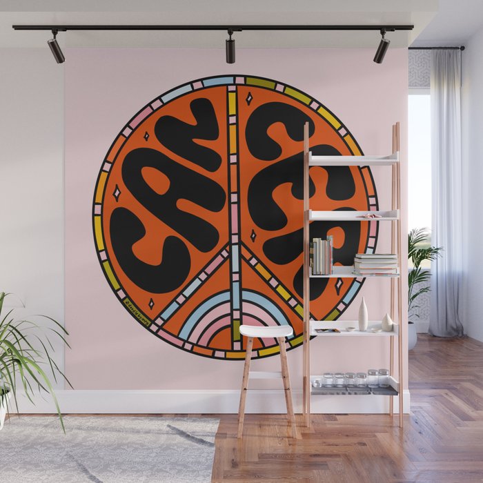Cancer Peace Sign Wall Mural