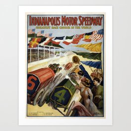 Vintage poster - Indianapolis Motor Speedway Art Print