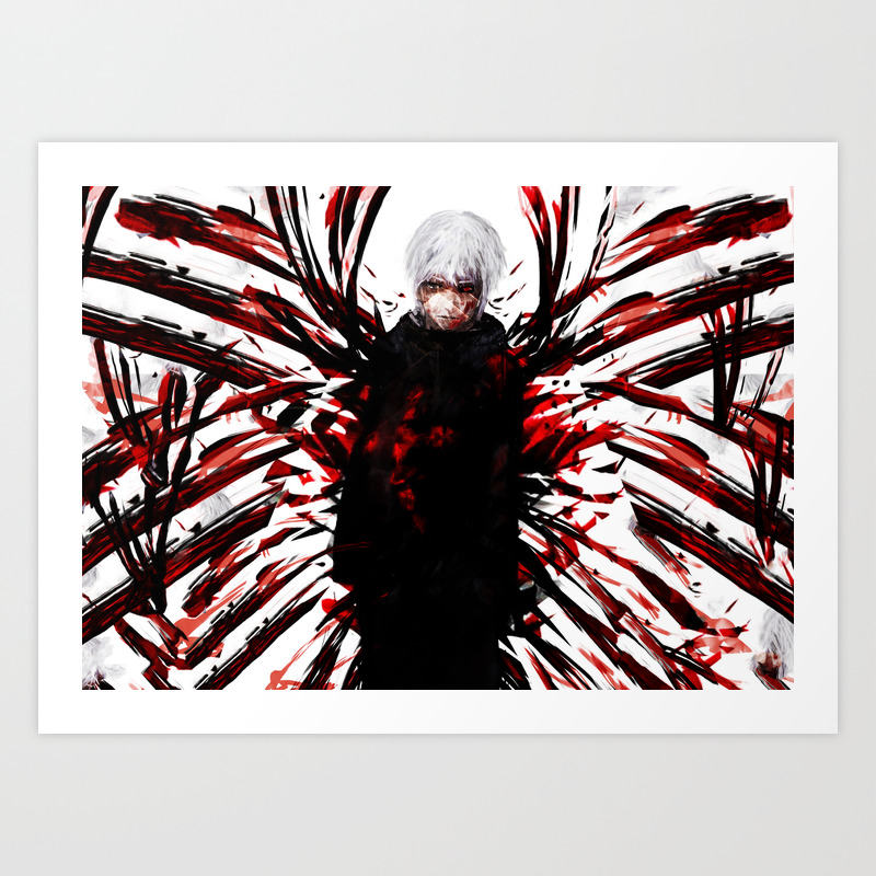 Kaneki Ken Tokyo Ghoul Art Print By Oponn Society6 Kaneki Ken Tokyo Ghoul Art Print By Oponn Society6