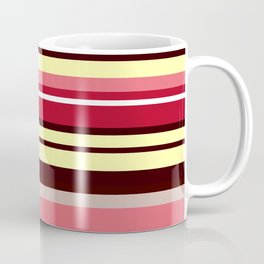 Red Minimal Art Lines 6 Coffee Mug
