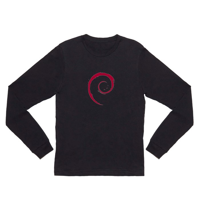 Debian Official Spiral Swirl Logo T-Shirt Long Sleeve T Shirt