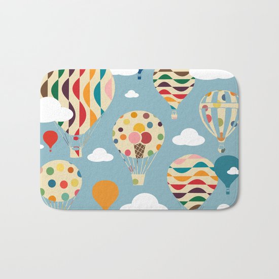 hot air ballon Bath Mat