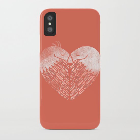 Love birds sitting on a tree iPhone Case
