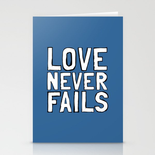 #Love Never Fails Stationery Cards
