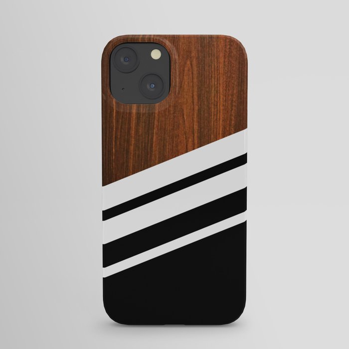Wooden Black iPhone Case