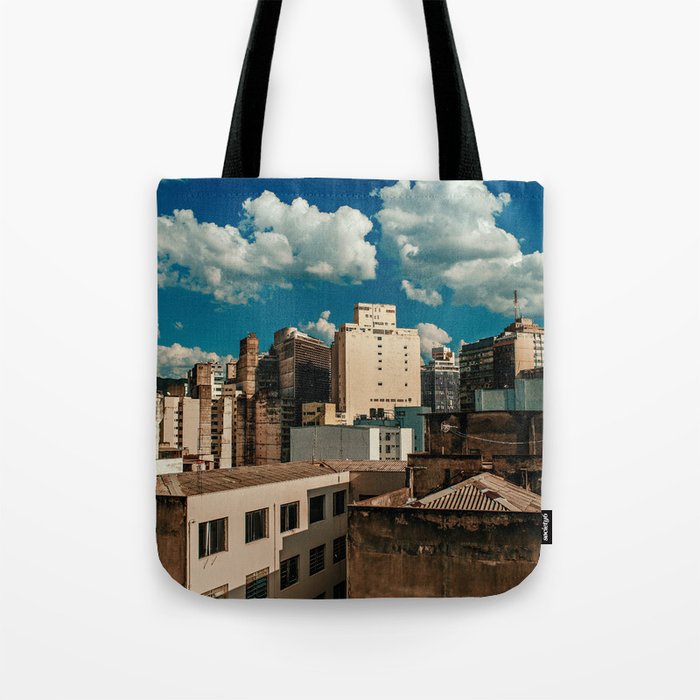 Brazil Photography - City In Brazil Under The Blue Cloudy Sky Tote Bag
