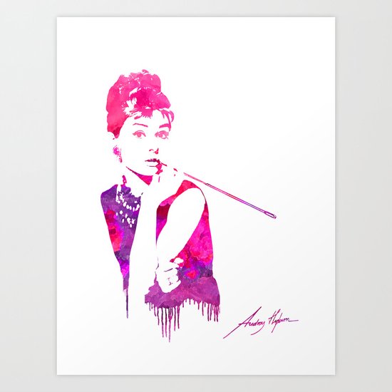 Audrey Stencil Art Print