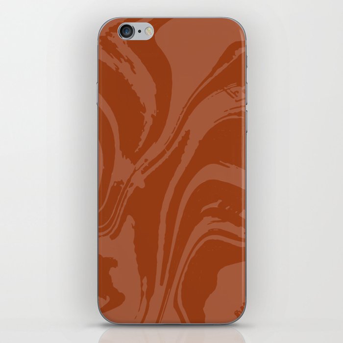Abstract Swirl Marble (burnt orange) iPhone Skin