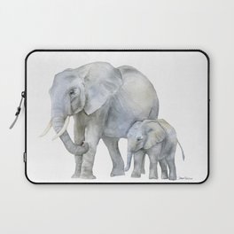 Mother and Baby Elephants Laptop Sleeve