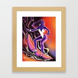 Hell of a surfergirl Framed Art Print