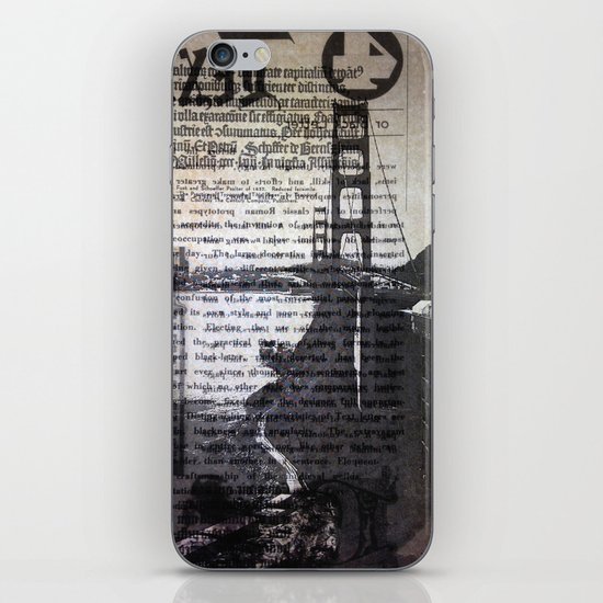 Golden Gate Bridge Text Collage iPhone & iPod Skin