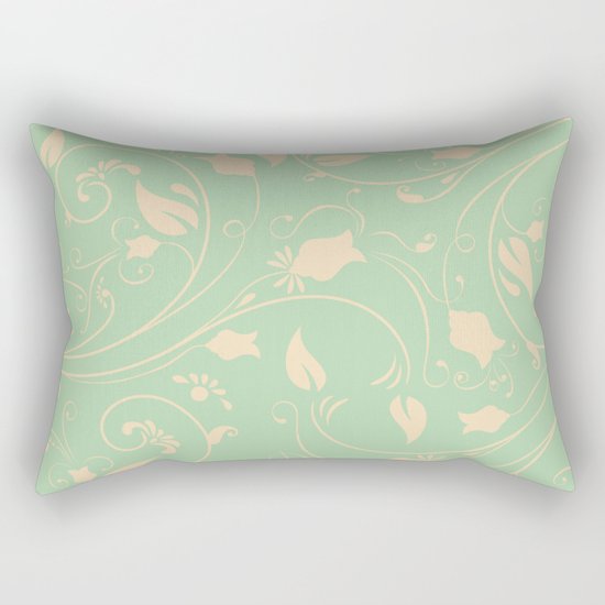Vintage victorian flower pattern Rectangular Pillow