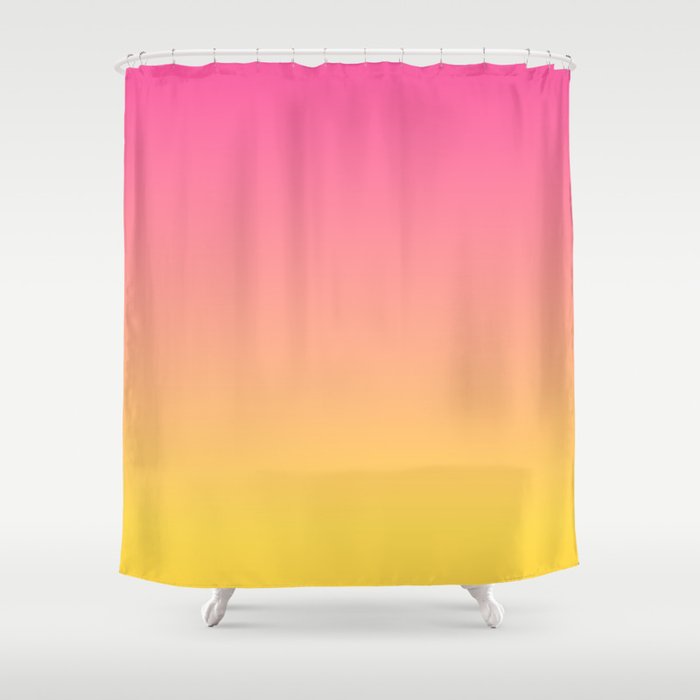 Pink And Yellow Ombre Print Shower Curtain By Kapotka Society6