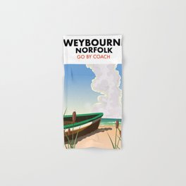 Weybourne norfolk beach poster. Hand & Bath Towel