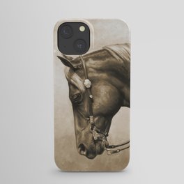 Western Quarter Horse Old Photo Effect iPhone Case