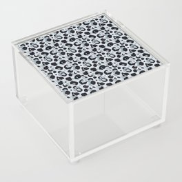 Black And White Leopard Animal Print Pattern Acrylic Box