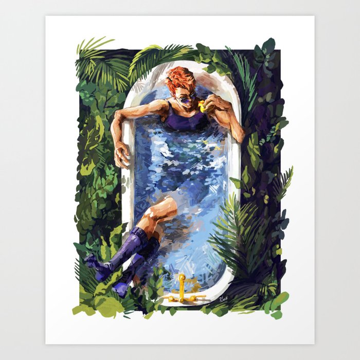 Crowley with Rubber Duck Art Print