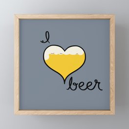 I Love Beer Framed Mini Art Print