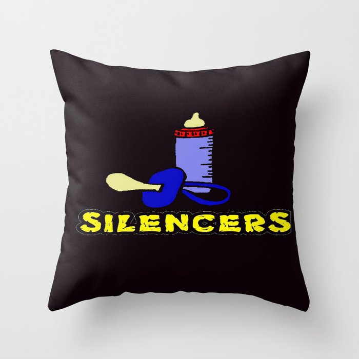 Silencers Throw Pillow