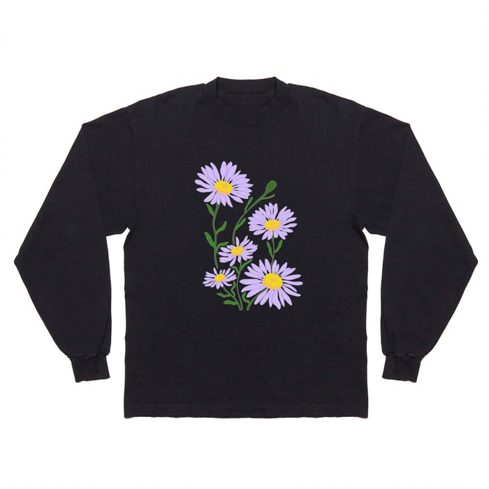 Lilac Asters Long Sleeve T Shirt