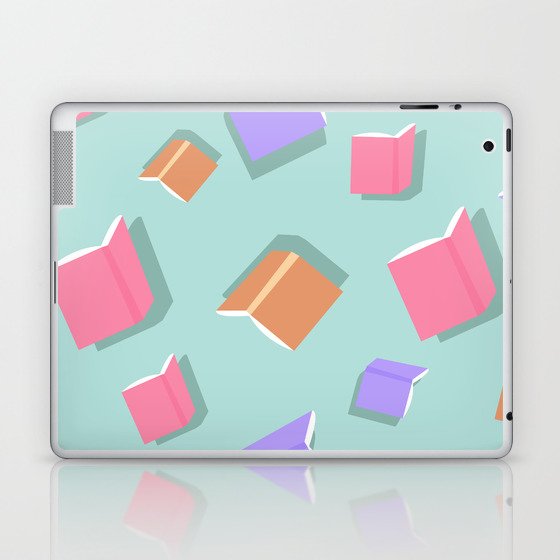 Book Vector Seamless Pattern Laptop & iPad Skin