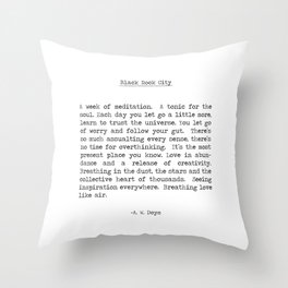 Burning Black Rock City Man Throw Pillow