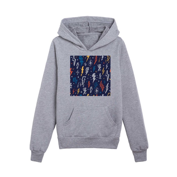 Lightning Pattern Kids Pullover Hoodie