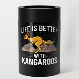 Kangaroo Red Australia Animal Funny Can Cooler