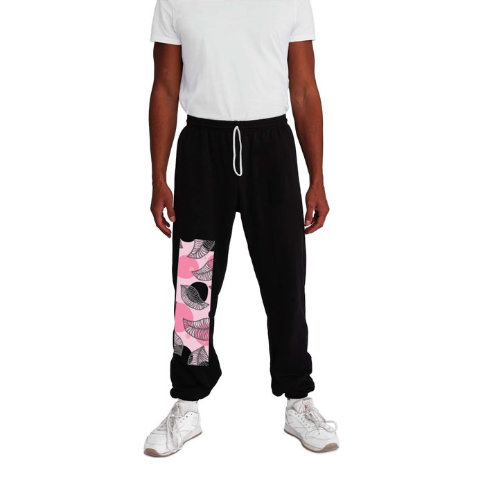 Modern Pink Leaves Fall Collection Sweatpants