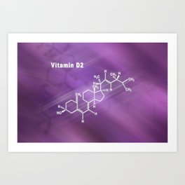 Vitamin D2, Structural chemical formula Art Print