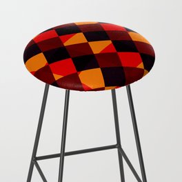 Opinicus - Red Warm Pixel Grid Bar Stool