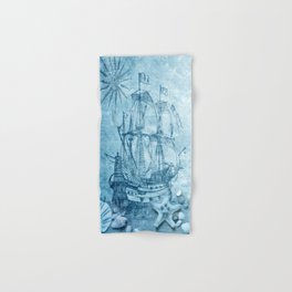 Caribbean ship sailing Hand & Bath Towel