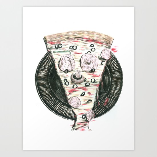 emotional pizza Art Print