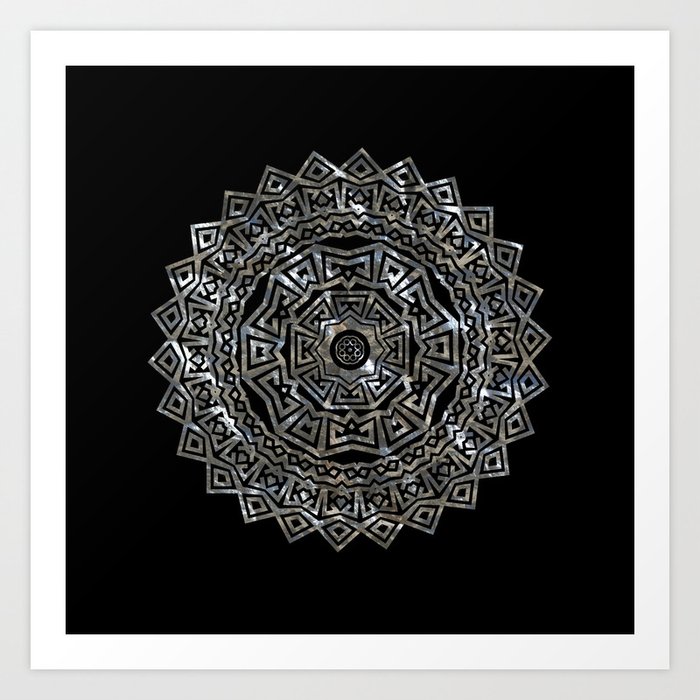 Silver mandala wall art online