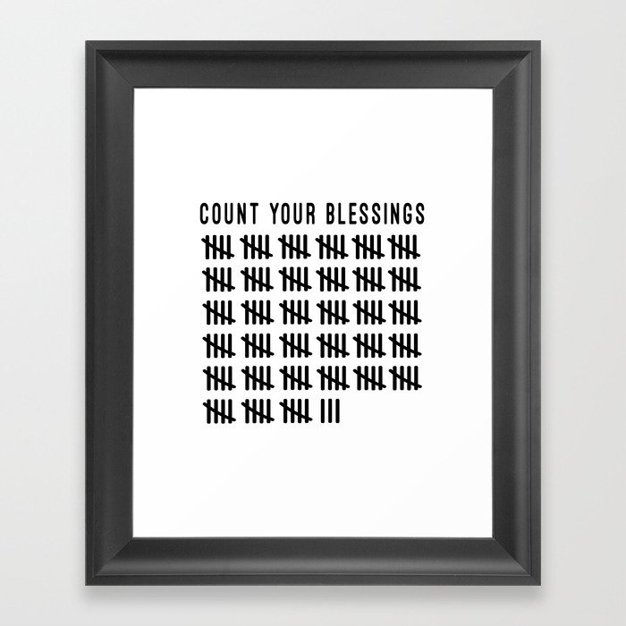 Count Your Blessings Framed Art Print