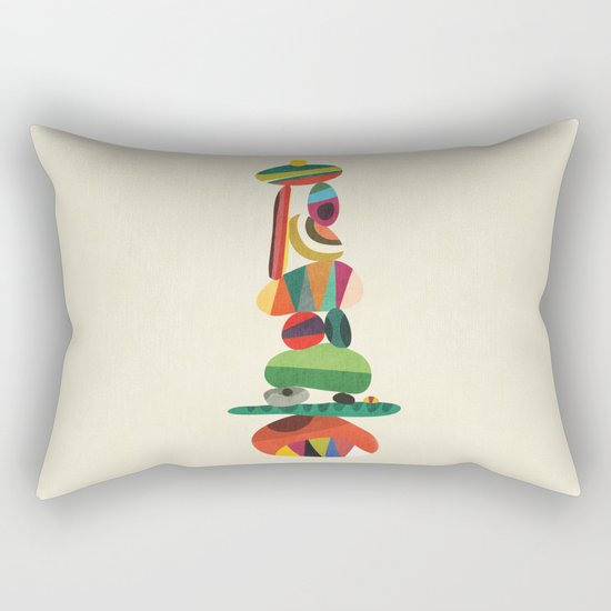 Totem - balanced pebbles Rectangular Pillow
